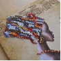 Bead embroidery kit Nova Sloboda ND2077 African woman with lily
