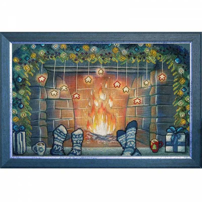 Thread and bead embroidery kit Nova Sloboda NND2099 Christmas together