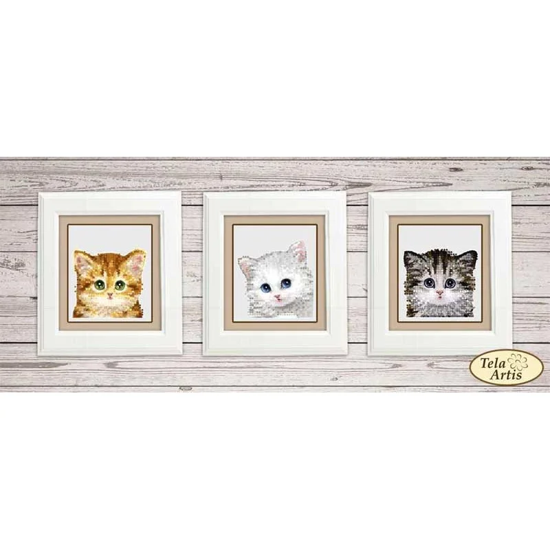 Beading patterns Tela Artis M-011-013 Collection of miniatures "Kittens"
