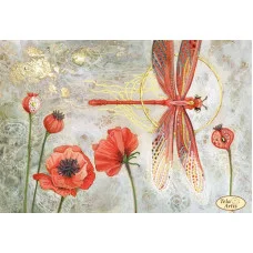 Beading patterns Tela Artis TA-356 Red dragonfly
