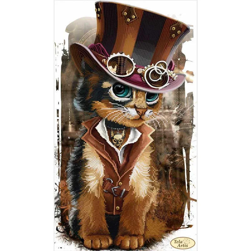 Beading patterns Tela Artis TA-496 Steampunk Kitten