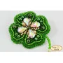 Beaded brooches kit Tela Artis B-003 Clover