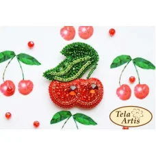 Beaded brooches kit Tela Artis B-005 Cherries