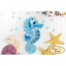 Beaded brooches kit Tela Artis B-011 Turquoise horse