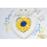 Beaded brooches kit Tela Artis B-033 Sunflower