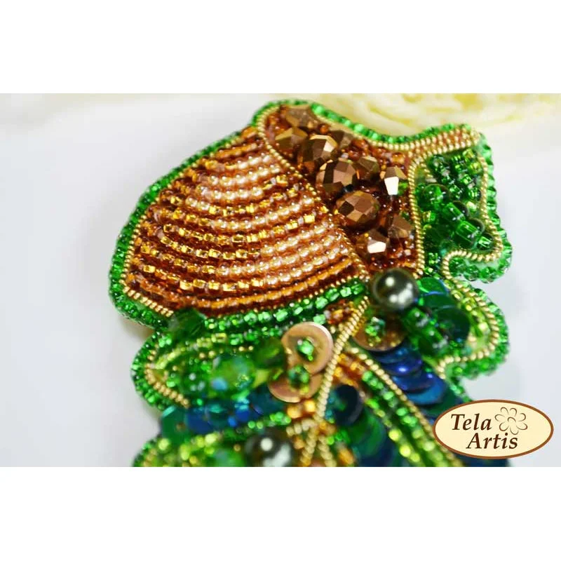 Beaded brooches kit Tela Artis B-103 Acorn