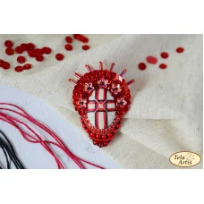 Beaded brooches kit Tela Artis B-121 Motanka Victory