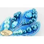 Beaded brooches kit Tela Artis B-208 Turquoise feather