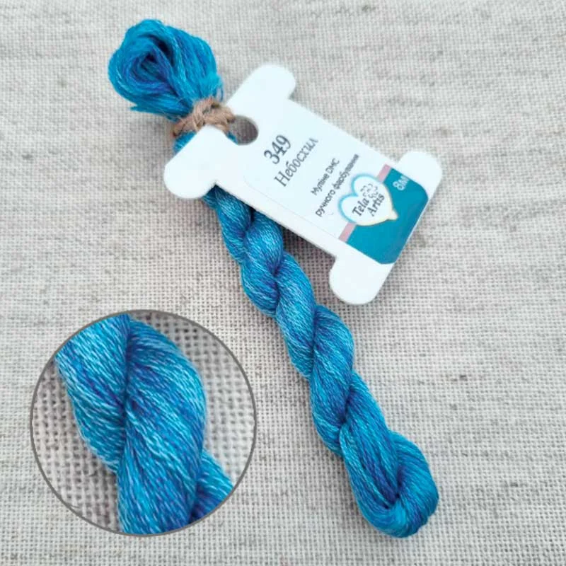 Hand-dyed embroidery threads DMC 349 Sky slope