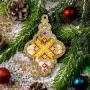 Bead embroidery kit on plastic base Christmas tree toy FLPL-066 Wonderland Crafts