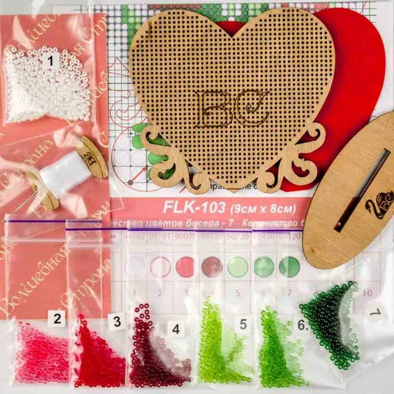 Bead embroidery kit on wood FairyLand FLK-103 Home stories