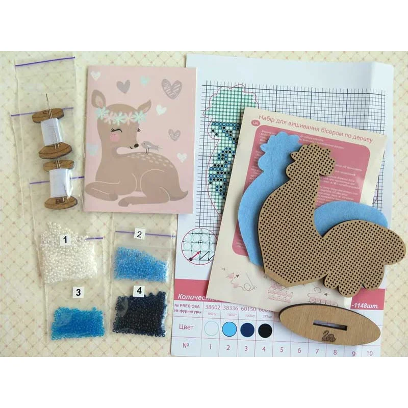 Bead embroidery kit on wood FairyLand FLK-117 Home stories