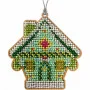 Bead embroidery kit on wood Wonderland Crafts FLK-146 Christmas decorations
