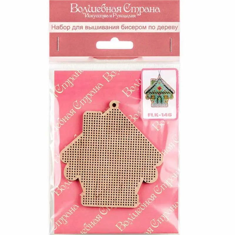 Bead embroidery kit on wood Wonderland Crafts FLK-146 Christmas decorations