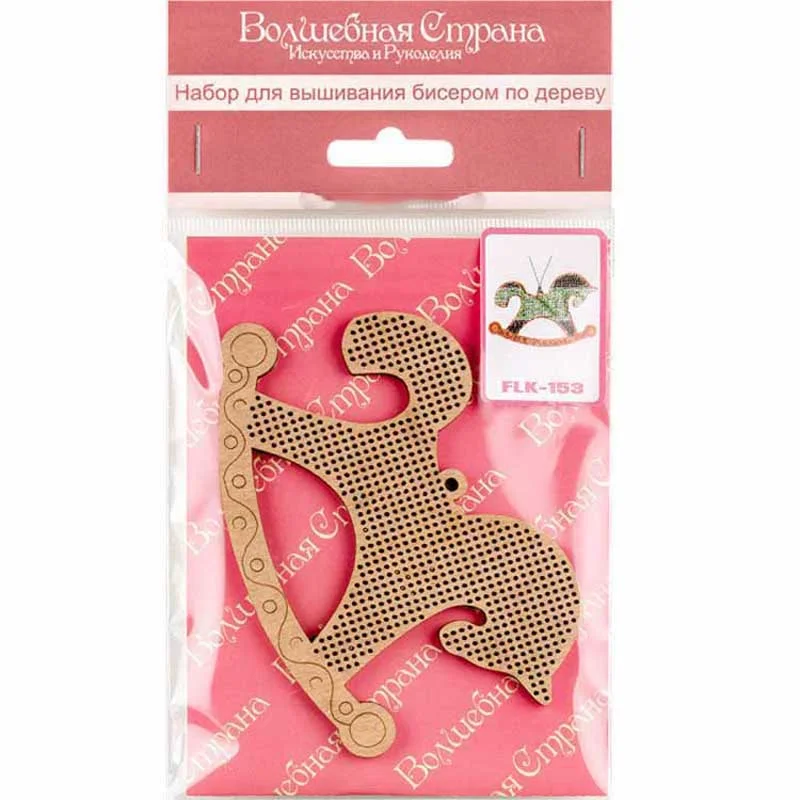 Bead embroidery kit on wood Wonderland Crafts FLK-153 Christmas decorations