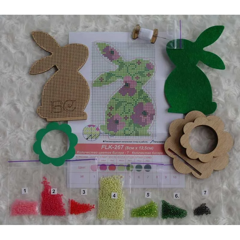 Bead embroidery kit on wood FairyLand FLK-267 Easter