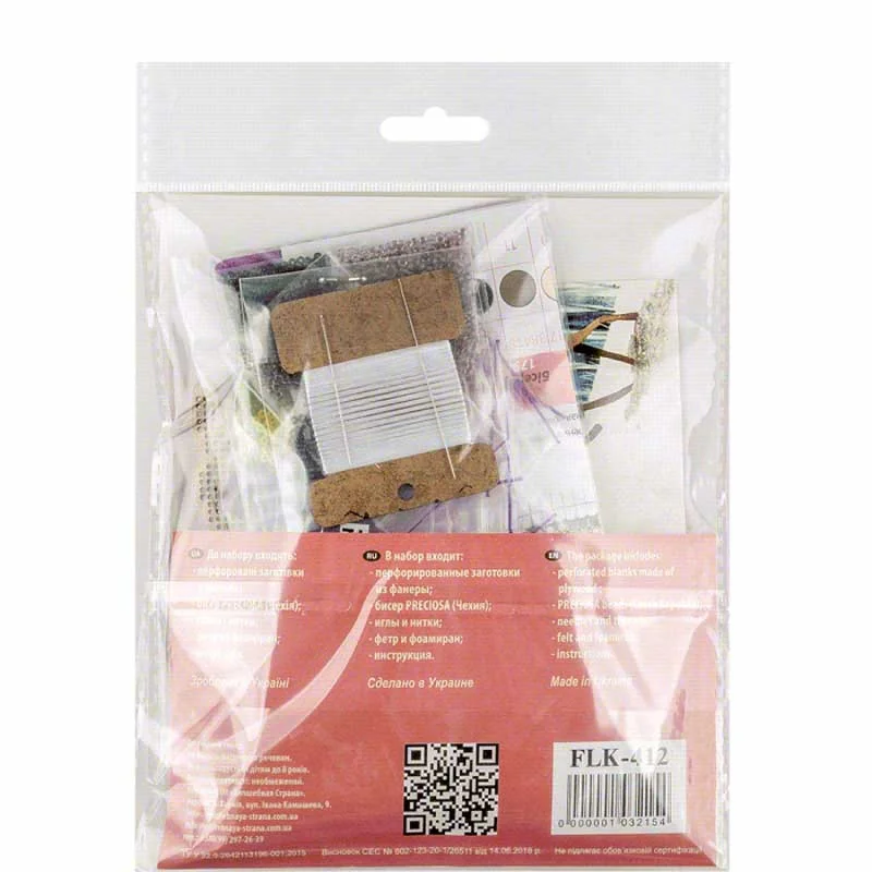 Bead embroidery kit on wood FairyLand FLK-412 Flowers