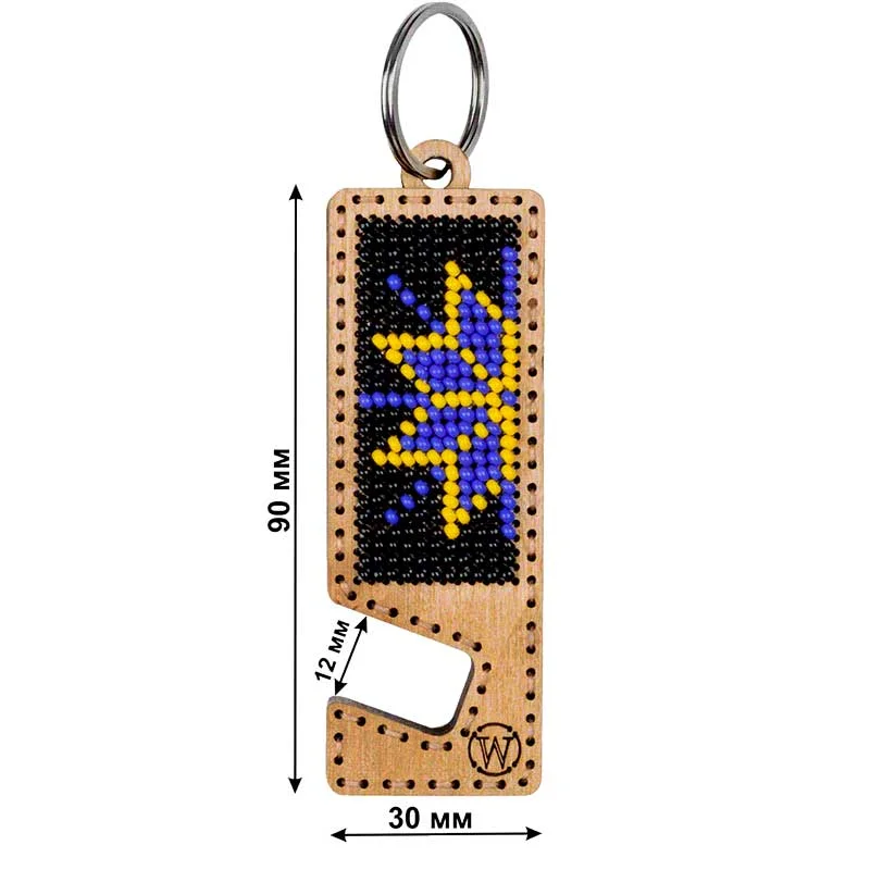 Bead embroidery kit on wood Wonderland Crafts FLK-481 Phone holder