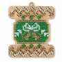 Bead embroidery kit on wood Wonderland Crafts FLK-521 Christmas decorations