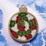 Bead embroidery kit on wood Wonderland Crafts FLK-568 Christmas decorations