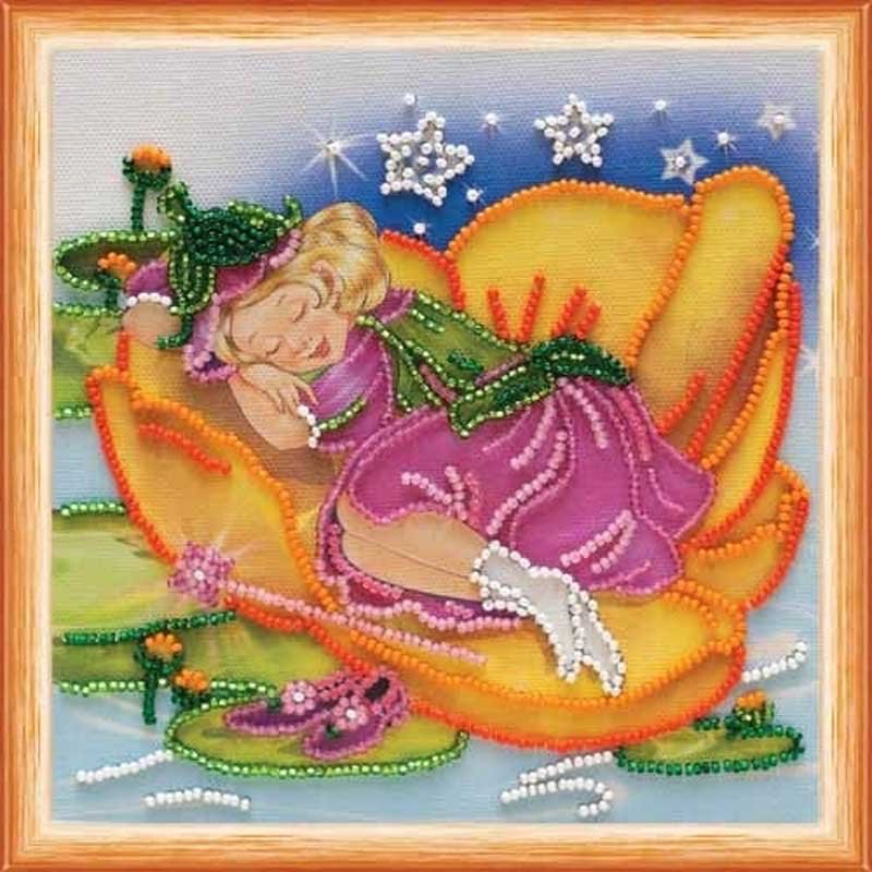 Фото Набір міні для вишивання бісером Абріс Арт АМ-075 Спляча фея