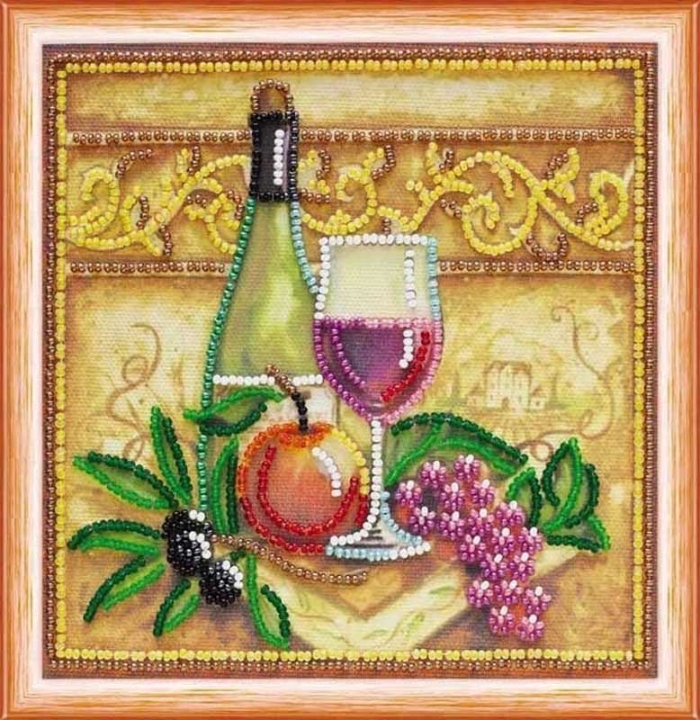Фото Набір міні для вишивання бісером Абріс Арт АМ-126 Вино та виноград
