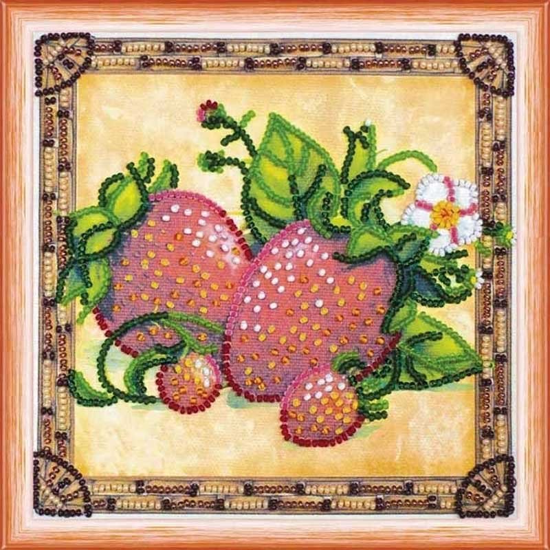 Photo Bead embroideri kit Mini Abris Art AM-128 Ripe Strawberries
