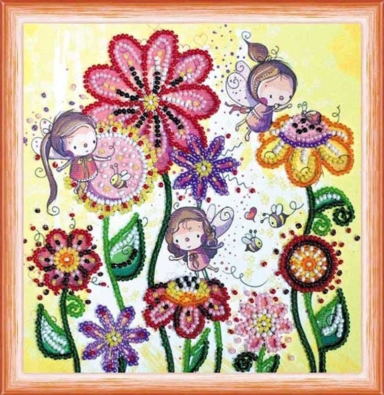 Photo Bead embroideri kit Mini Abris Art AM-143 Colored butterflies