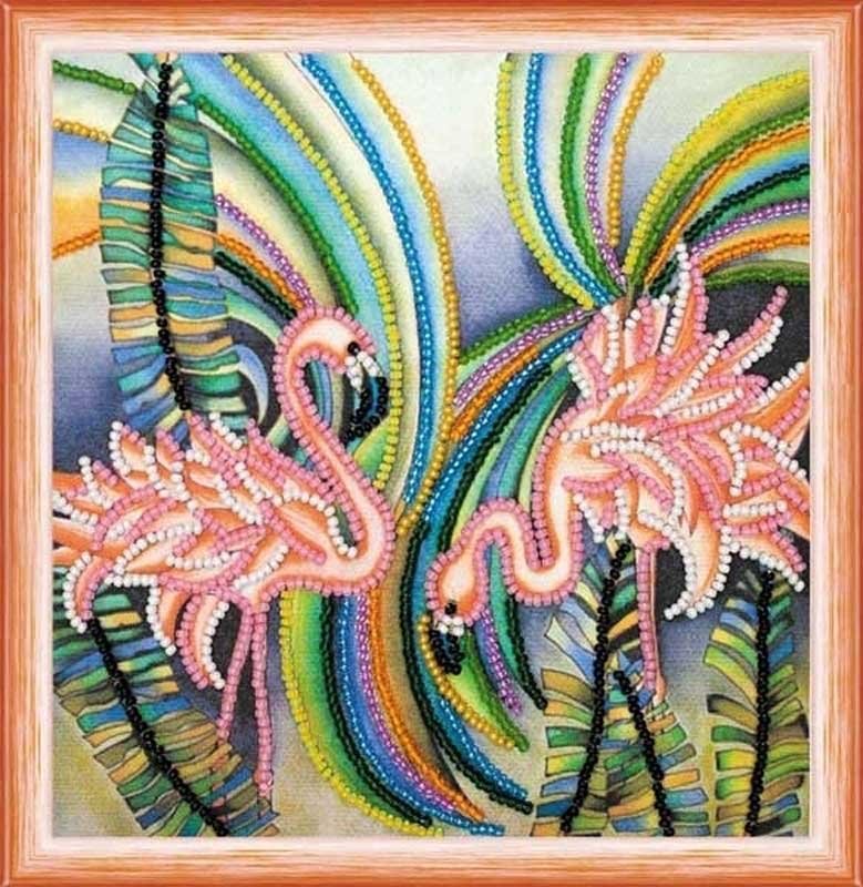 Photo Bead embroideri kit Mini Abris Art AM-148 Pink flamingos