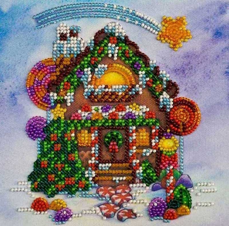 Photo Bead embroideri kit Mini Abris Art AM-174 Gingerbread House