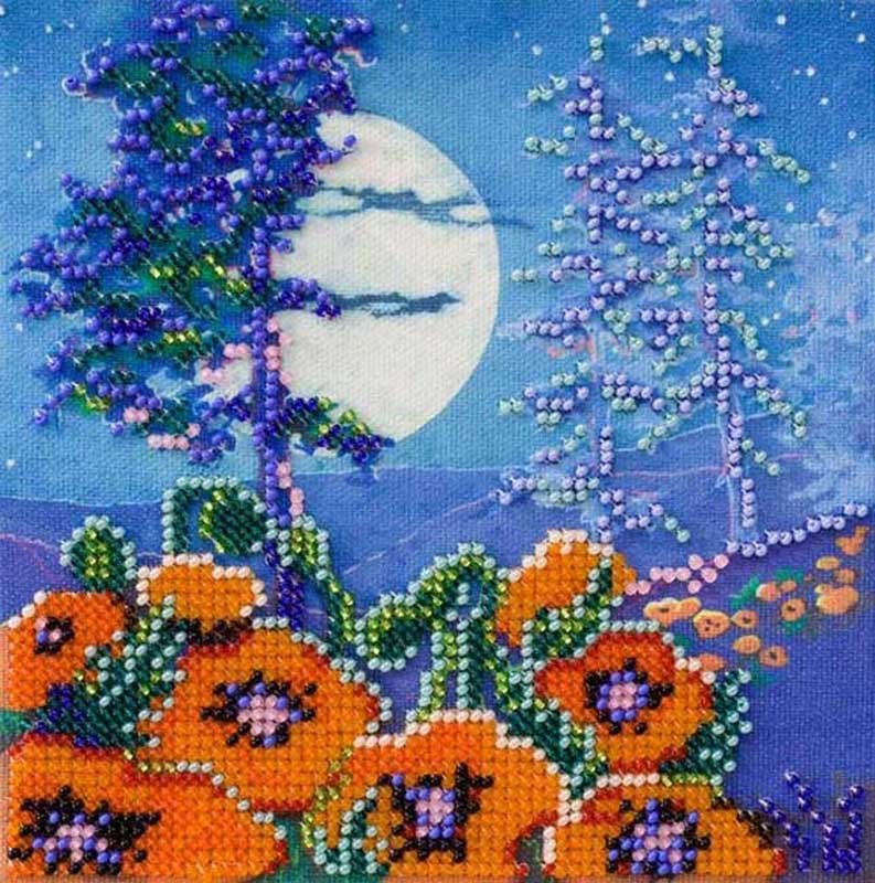 Photo Bead embroideri kit Mini Abris Art AM-185 Full moon