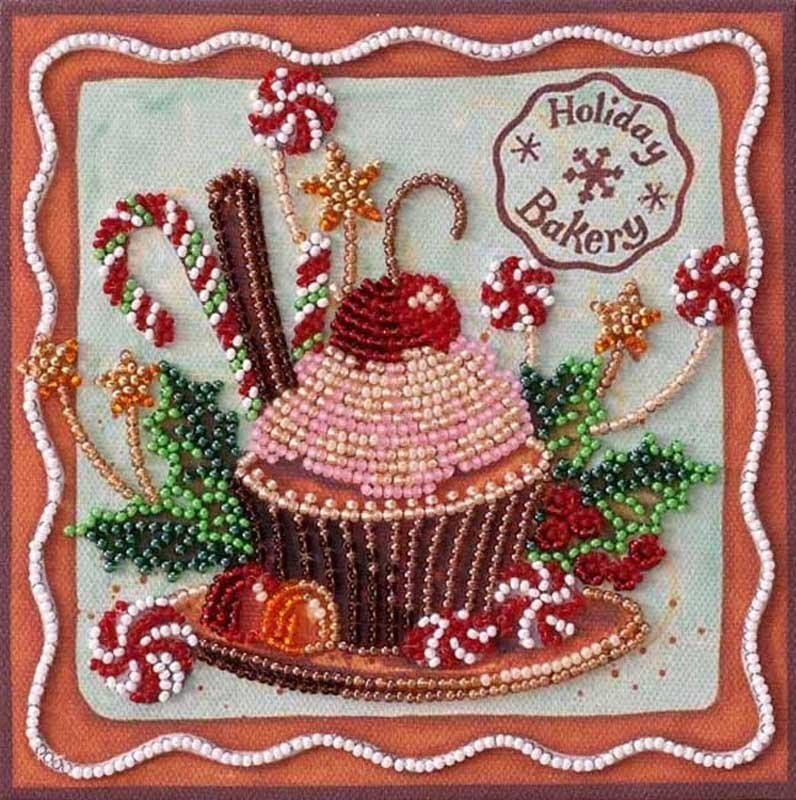 Фото Набор мини для вышивки бисером Абрис Арт АМ-198 Праздничные сладости
