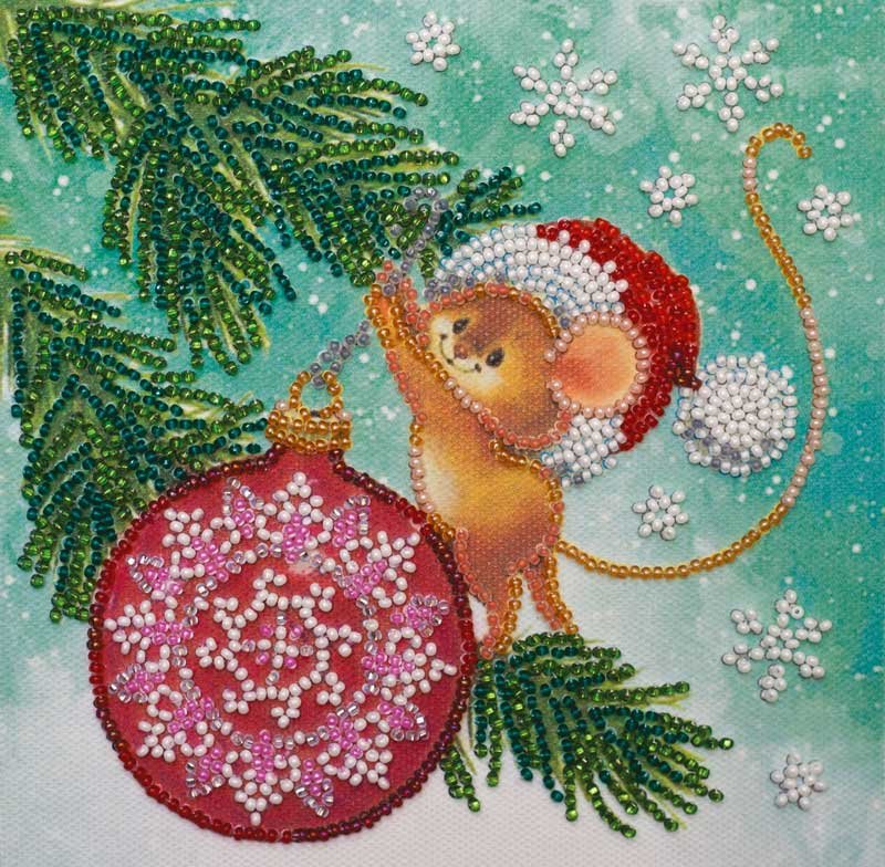 Photo Bead embroideri kit Mini Abris Art AM-214 Decorating christmas tree