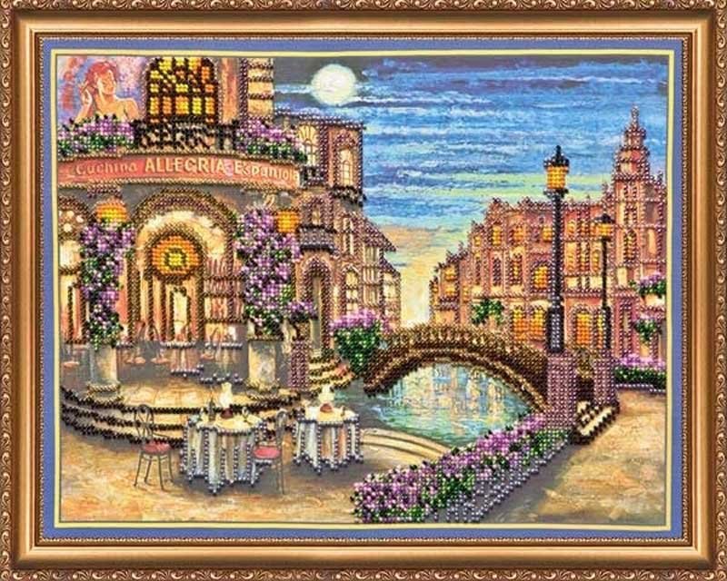 Foto Main Bead Embroidery Kit on Canvas  Abris Art AB-065 Evening in Seville