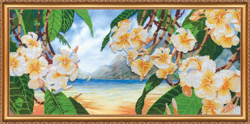 Foto Main Bead Embroidery Kit on Canvas  Abris Art AB-268 Hawaiian breeze