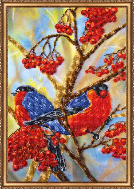 Foto Main Bead Embroidery Kit on Canvas  Abris Art AB-284 Ashberry purple