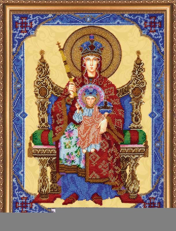 Фото Набір для вишивання бісером на полотні Абріс Арт АВ-304 Ікона Богородиці Державная