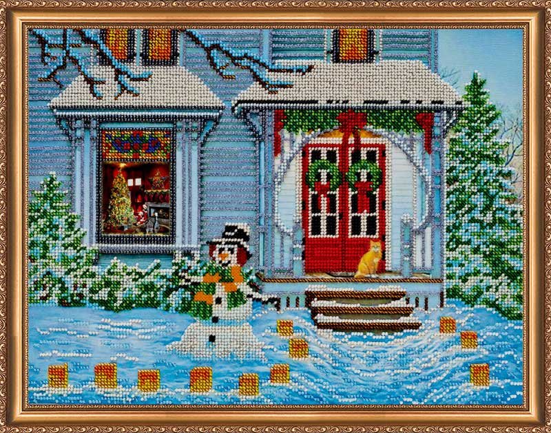 Foto Main Bead Embroidery Kit on Canvas  Abris Art AB-308 New Year's story