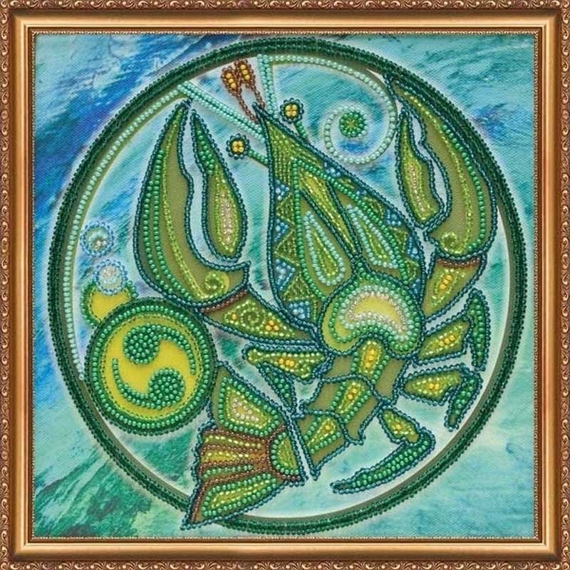 Foto Main Bead Embroidery Kit on Canvas  Abris Art AB-332-04 Sign of the Zodiac Cancer