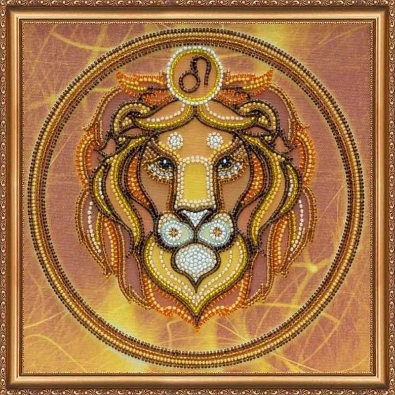 Foto Main Bead Embroidery Kit on Canvas  Abris Art AB-332-05 Sign of the Zodiac Leo