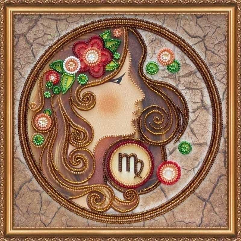 Foto Main Bead Embroidery Kit on Canvas  Abris Art AB-332-06 Sign of the Zodiac Virgo