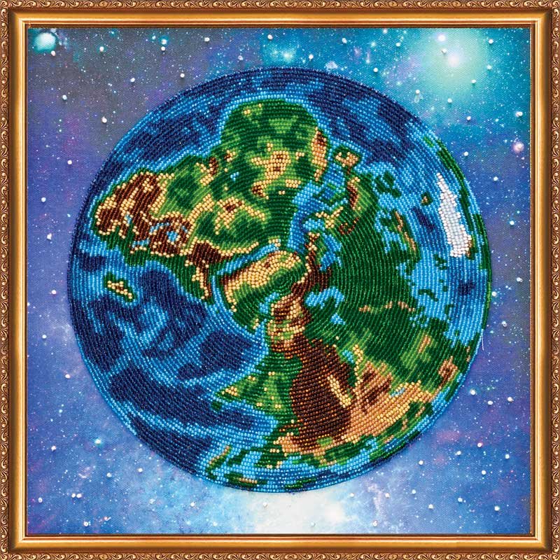 Foto Main Bead Embroidery Kit on Canvas  Abris Art AB-358 Planet Earth