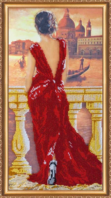 Foto Main Bead Embroidery Kit on Canvas  Abris Art AB-395 Evening embankment