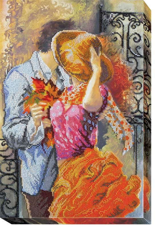 Foto Main Bead Embroidery Kit on Canvas  Abris Art AB-419 Flirting