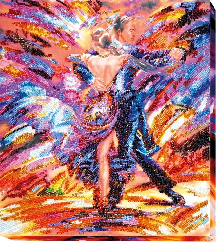 Foto Main Bead Embroidery Kit on Canvas  Abris Art AB-450 In the rhythm of the tango