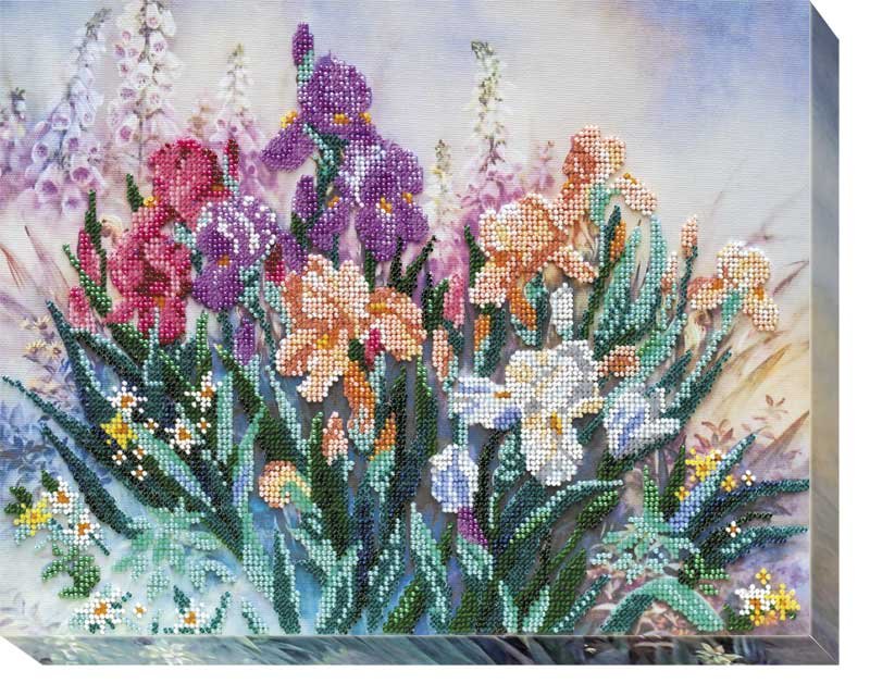 Foto Main Bead Embroidery Kit on Canvas  Abris Art AB-494 Morning in the garden