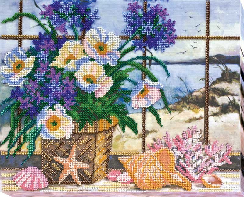 Foto Main Bead Embroidery Kit on Canvas  Abris Art AB-515 On the coast