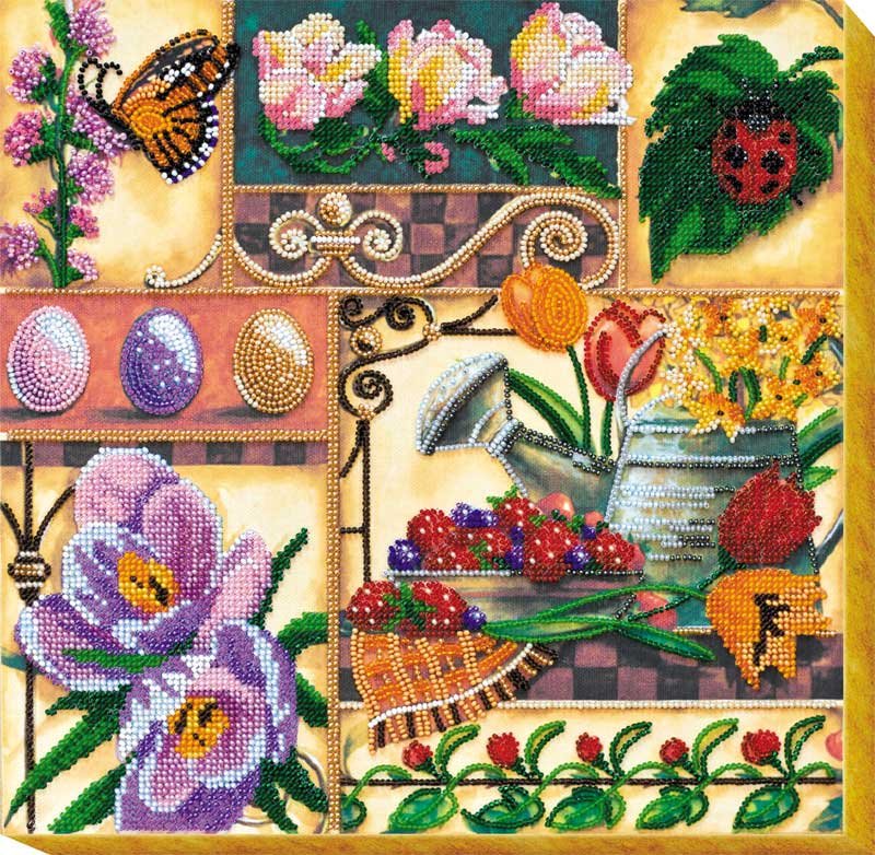 Foto Main Bead Embroidery Kit on Canvas  Abris Art AB-536 Spring Treasures