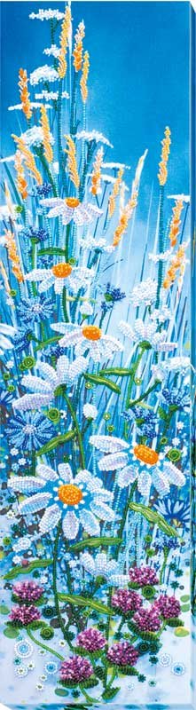 Foto Main Bead Embroidery Kit on Canvas  Abris Art AB-540 Chamomile Etude-1