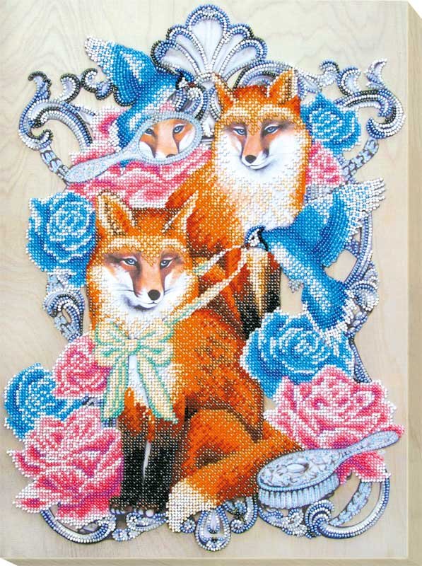 Foto Main Bead Embroidery Kit on Canvas  Abris Art AB-553 Foxy holiday